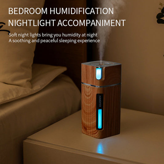 Wood Grain Humidifier - Soothing Night Light