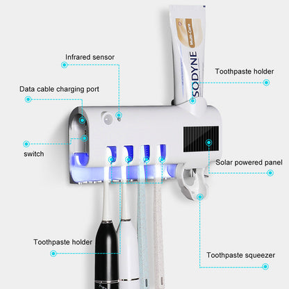 Smart Toothbrush Sterilizer & Automatic Toothpaste Dispenser