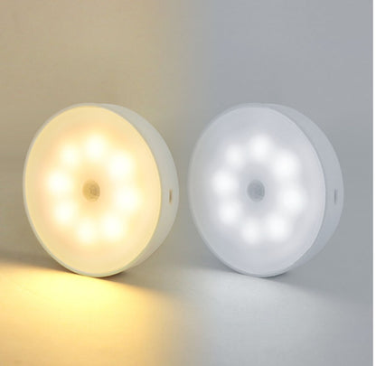 Smart Motion Detection Light - Motion Sensor Round Wireless LED Puck Light