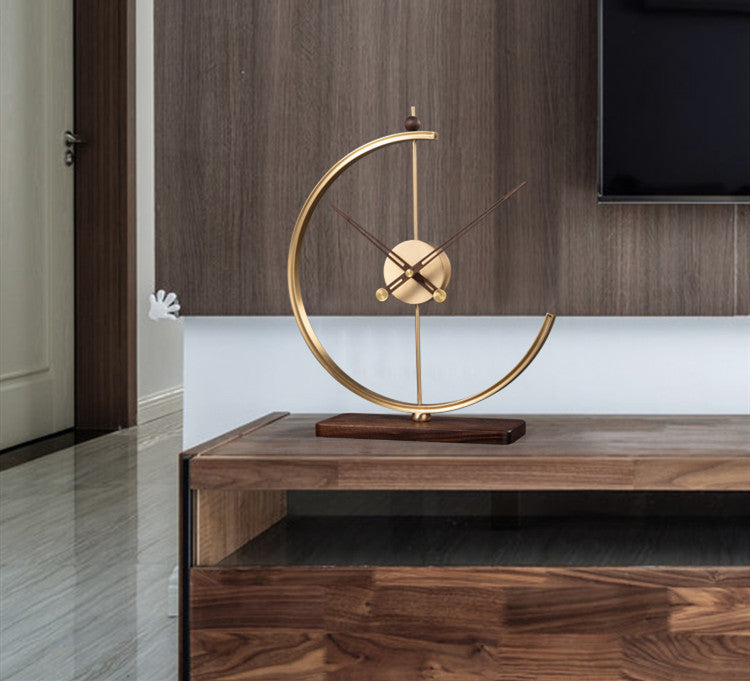 Walnut Pure Copper Clock, Silent Clock