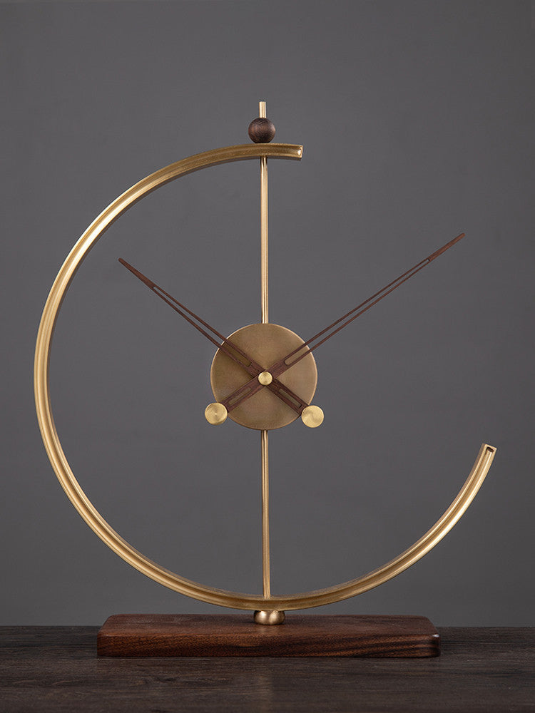 Walnut Pure Copper Clock, Silent Clock