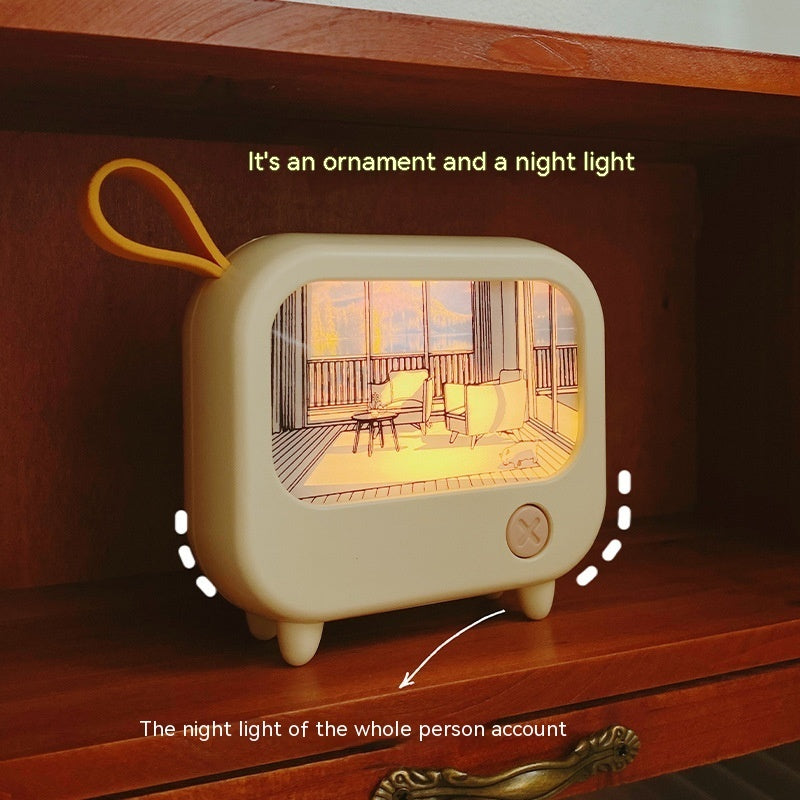 Japanese Style Mini TV Night Lamp – Nostalgic and Creative Flair