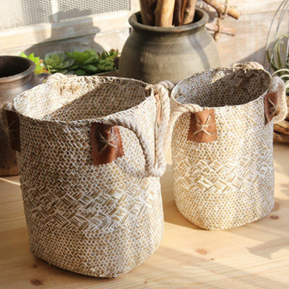 Hand woven basket flower basket basket rattan