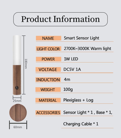 Magnetic Motion Sensor Night Light – Easy, Ambient Lighting for Any Space