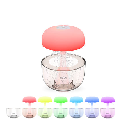 Jellyfish Raindrop Humidifier &amp; Aroma Diffuser – 7 Colors Ambience Light Cloud Rain