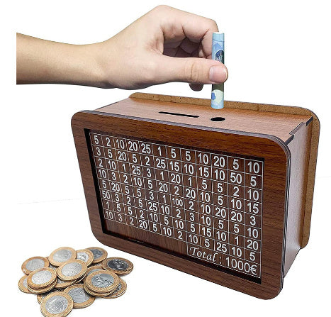 Modern Wooden Coin Bank