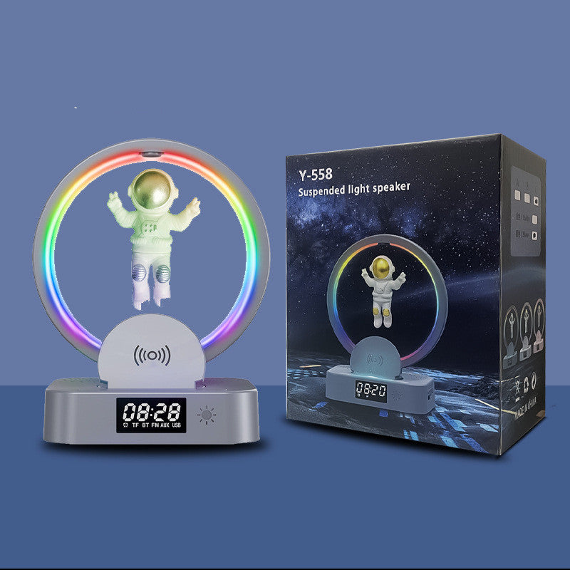 Magnetic Floating Astronaut – Bluetooth Speaker, RGB Lighting, Mini Radio, Wireless AUX USB