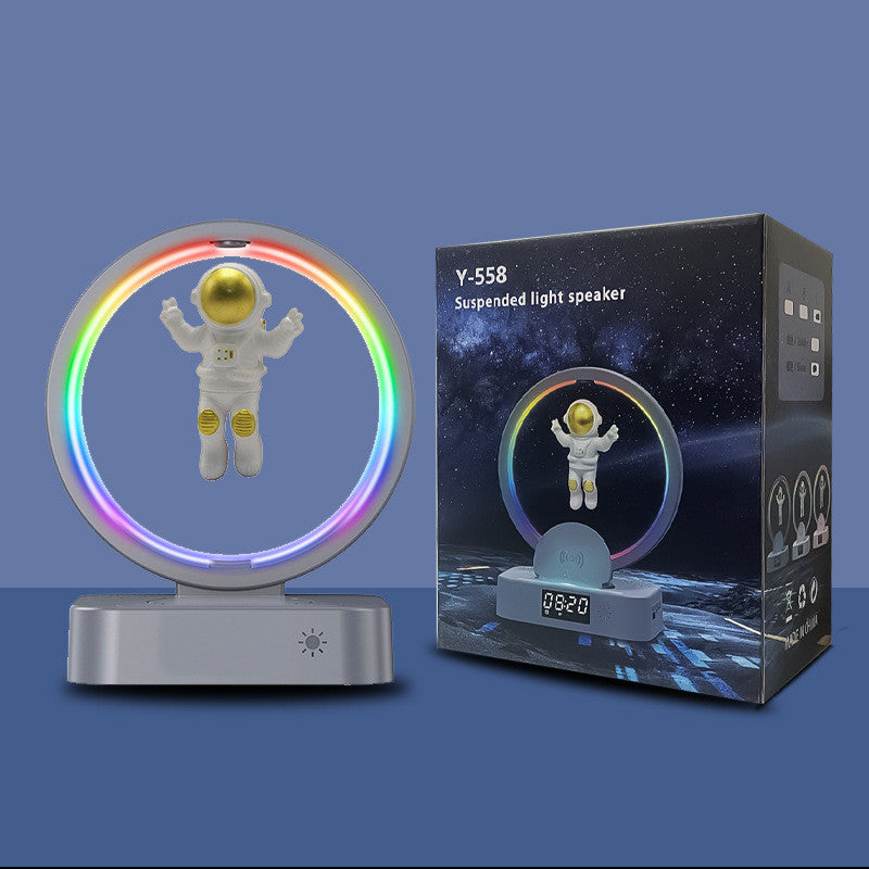 Magnetic Floating Astronaut – Bluetooth Speaker, RGB Lighting, Mini Radio, Wireless AUX USB