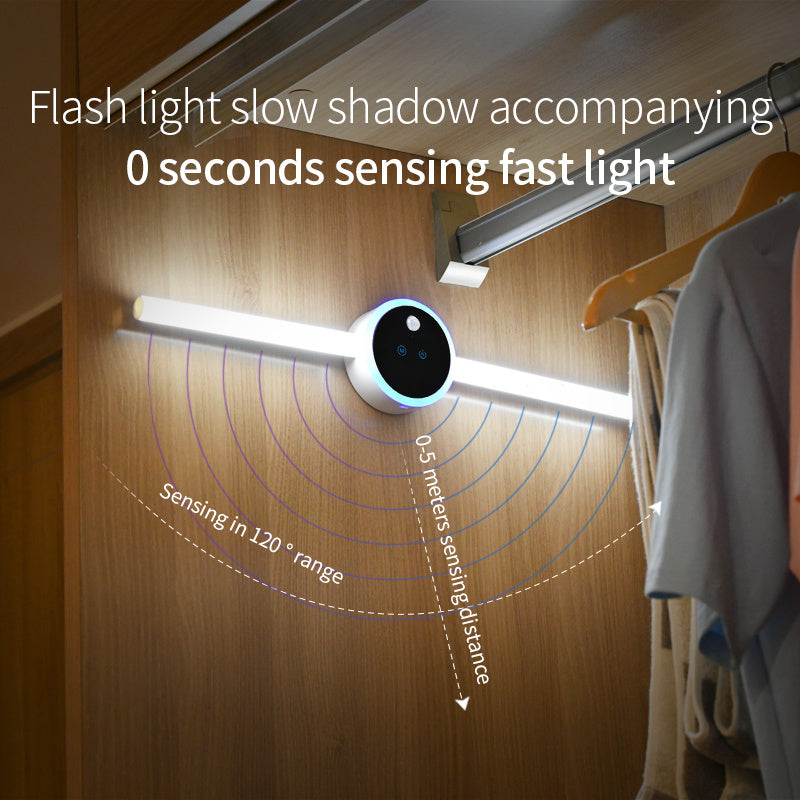 Smart Cabinet Light with Clock and Sensor – Multifunctional LED Wardrobe Light