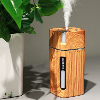 Wood Grain Humidifier - Soothing Night Light