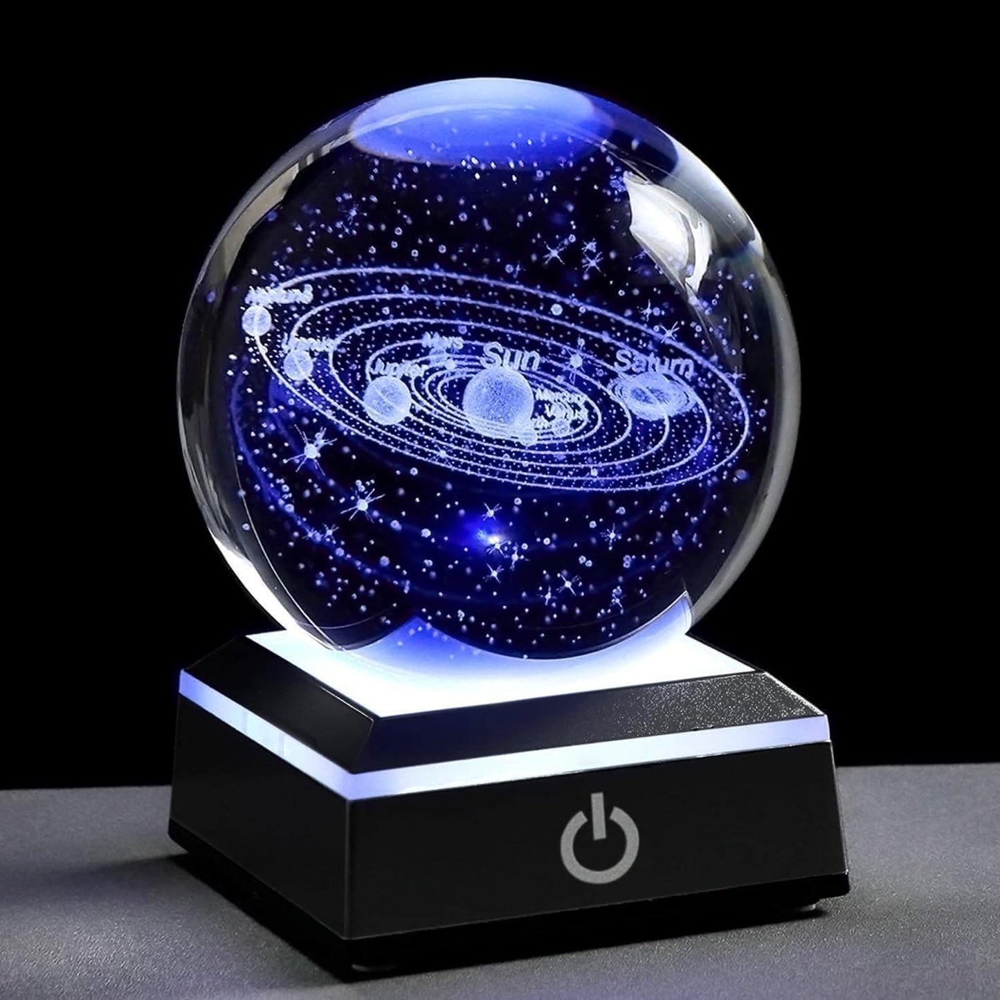 Creative Desktop Decoration With 3D Luminous Atmosphere And Small Night Light Carved Inside The Crystal Ball