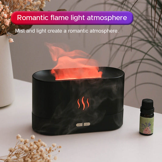 7-Color Flame Humidifier – Aromatherapy with LED Glow