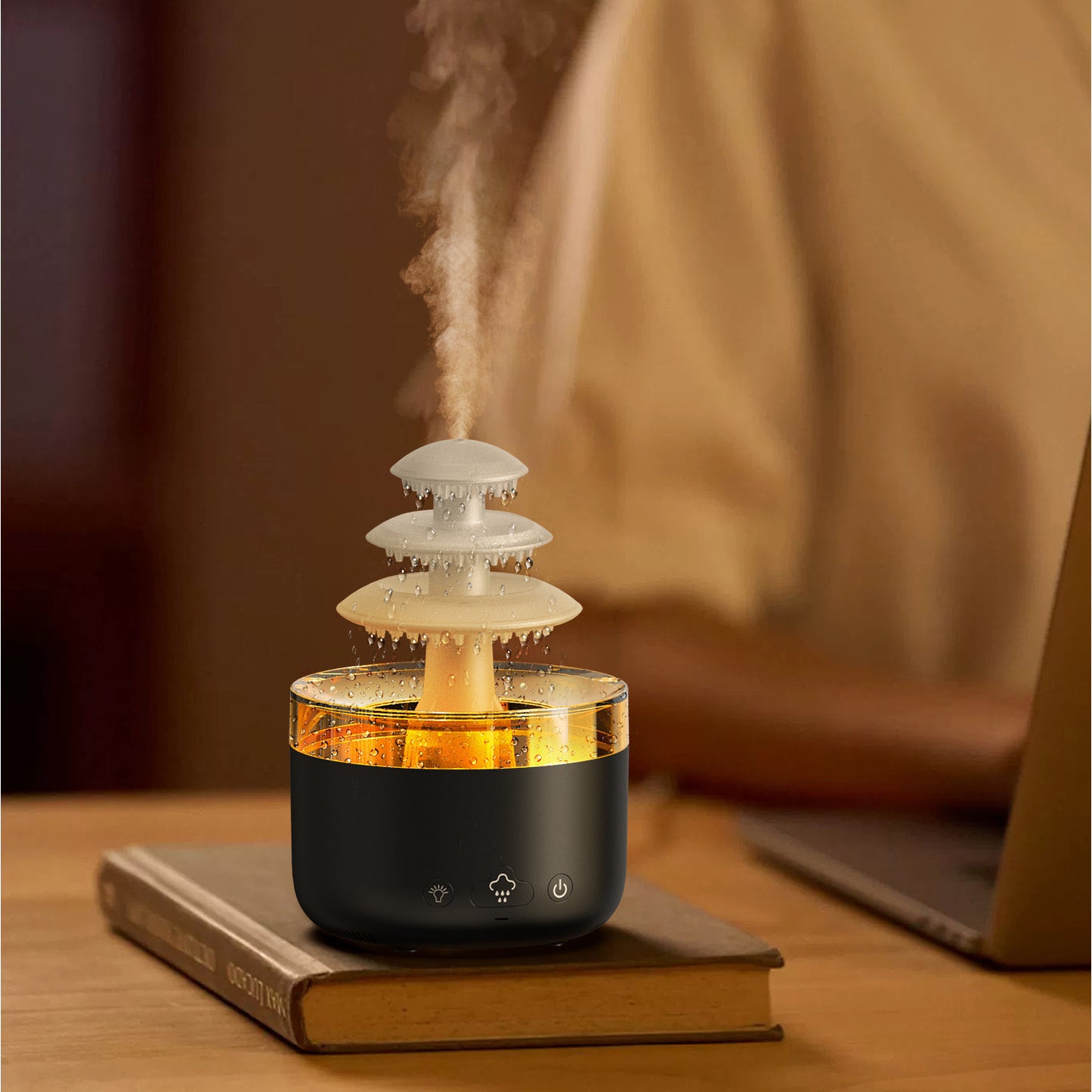 Cloud Rain Air Humidifier Essential Oil Aromatherapy Diffuser With Colorful Light