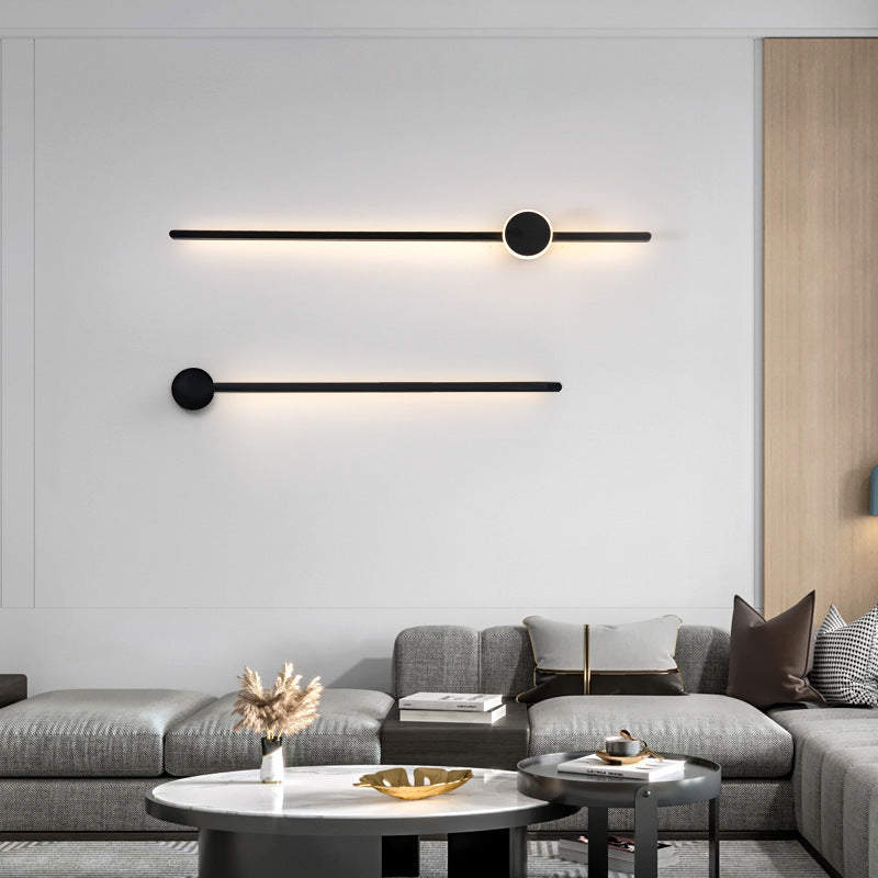 Minimalist Grid-free Pole Gate Strip Wall Lamp