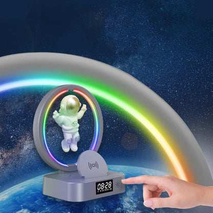 Magnetic Floating Astronaut – Bluetooth Speaker, RGB Lighting, Mini Radio, Wireless AUX USB