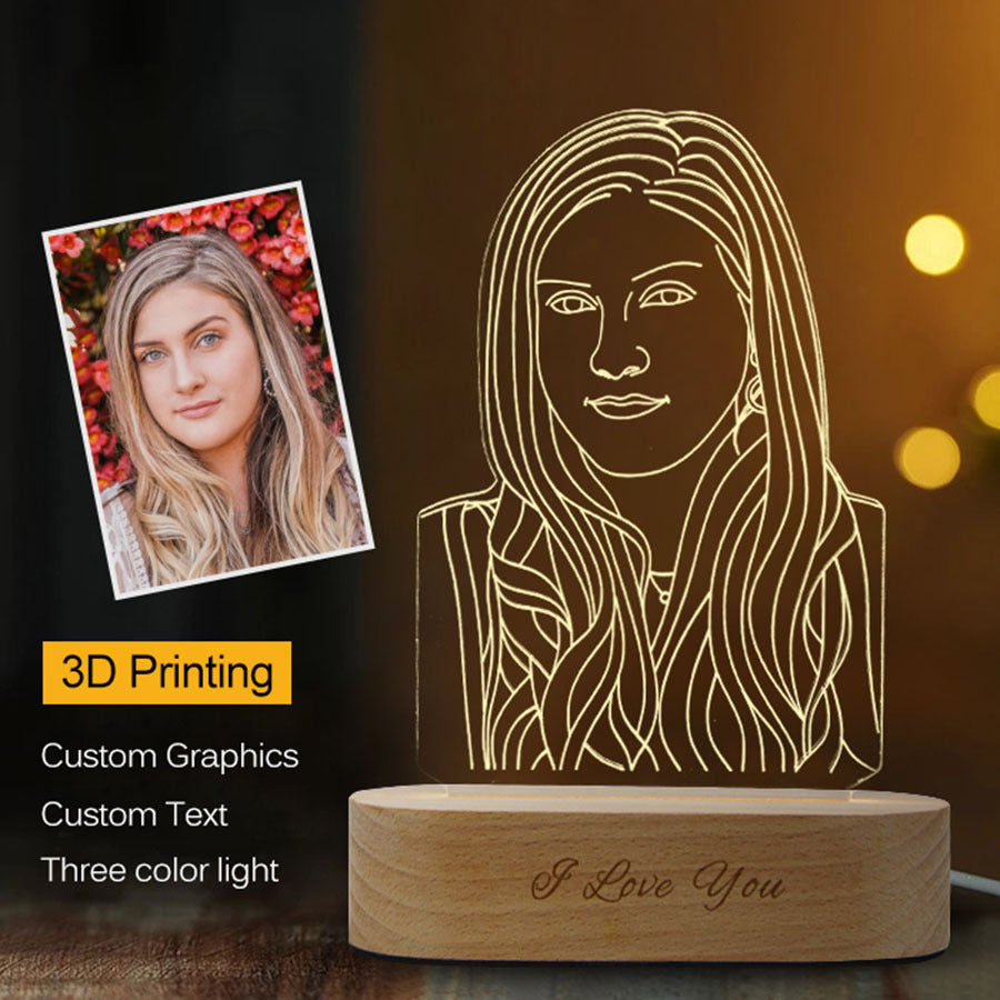 Custom Photo 3D Stereo Night Light