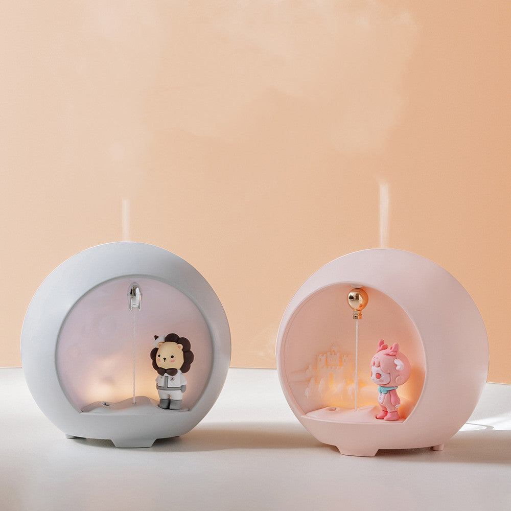 Humidatoons Cute Cartoon Lion Figure Globe Humidifier