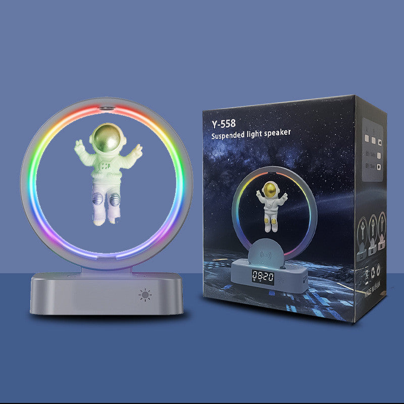 Magnetic Floating Astronaut – Bluetooth Speaker, RGB Lighting, Mini Radio, Wireless AUX USB