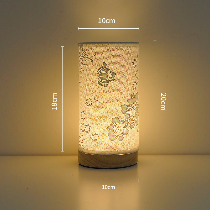 Vintage Japanese Style Fabric Floral Night Light – Modern Simplicity Meets Elegant Design