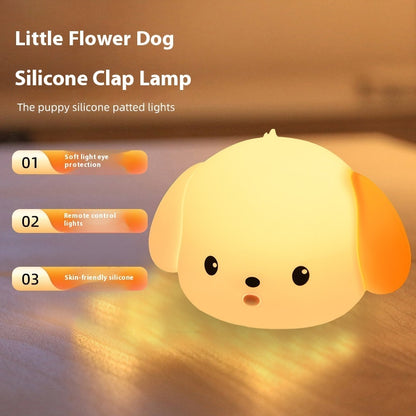 Silicone Puppy Small Night Lamp - Multiple Color Adjustment