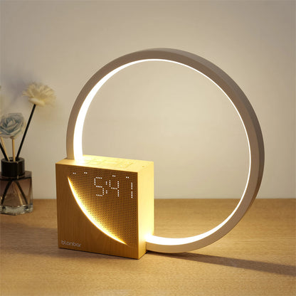 Multifunctional Desk Lamp with Alarm Clock and Natural Sounds, Touch Control 3 Levels Brightness