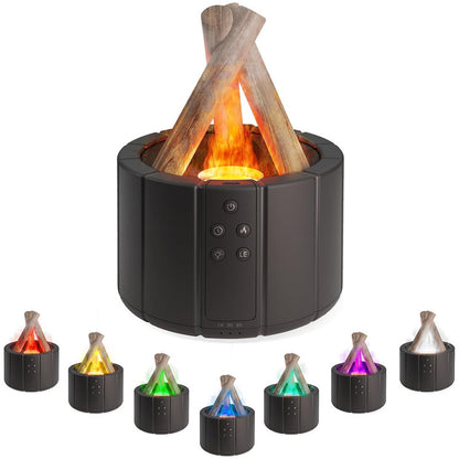 Simulated Flame Aromatherapy Humidifier – Fragrance Diffusion