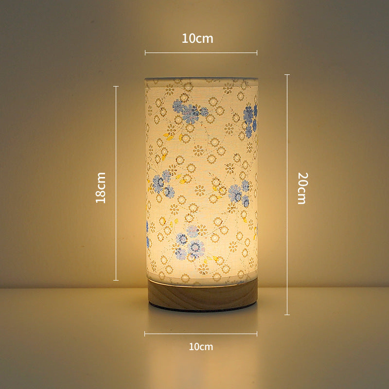 Vintage Japanese Style Fabric Floral Night Light – Modern Simplicity Meets Elegant Design