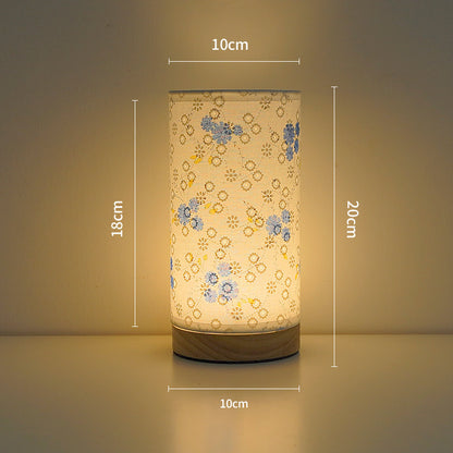 Vintage Japanese Style Fabric Floral Night Light – Modern Simplicity Meets Elegant Design