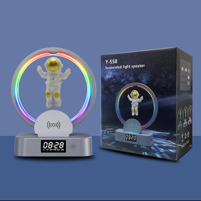 Magnetic Floating Astronaut – Bluetooth Speaker, RGB Lighting, Mini Radio, Wireless AUX USB