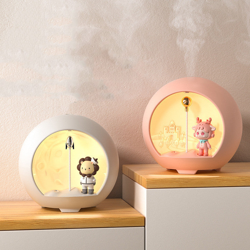 Humidatoons Cute Cartoon Lion Figure Globe Humidifier