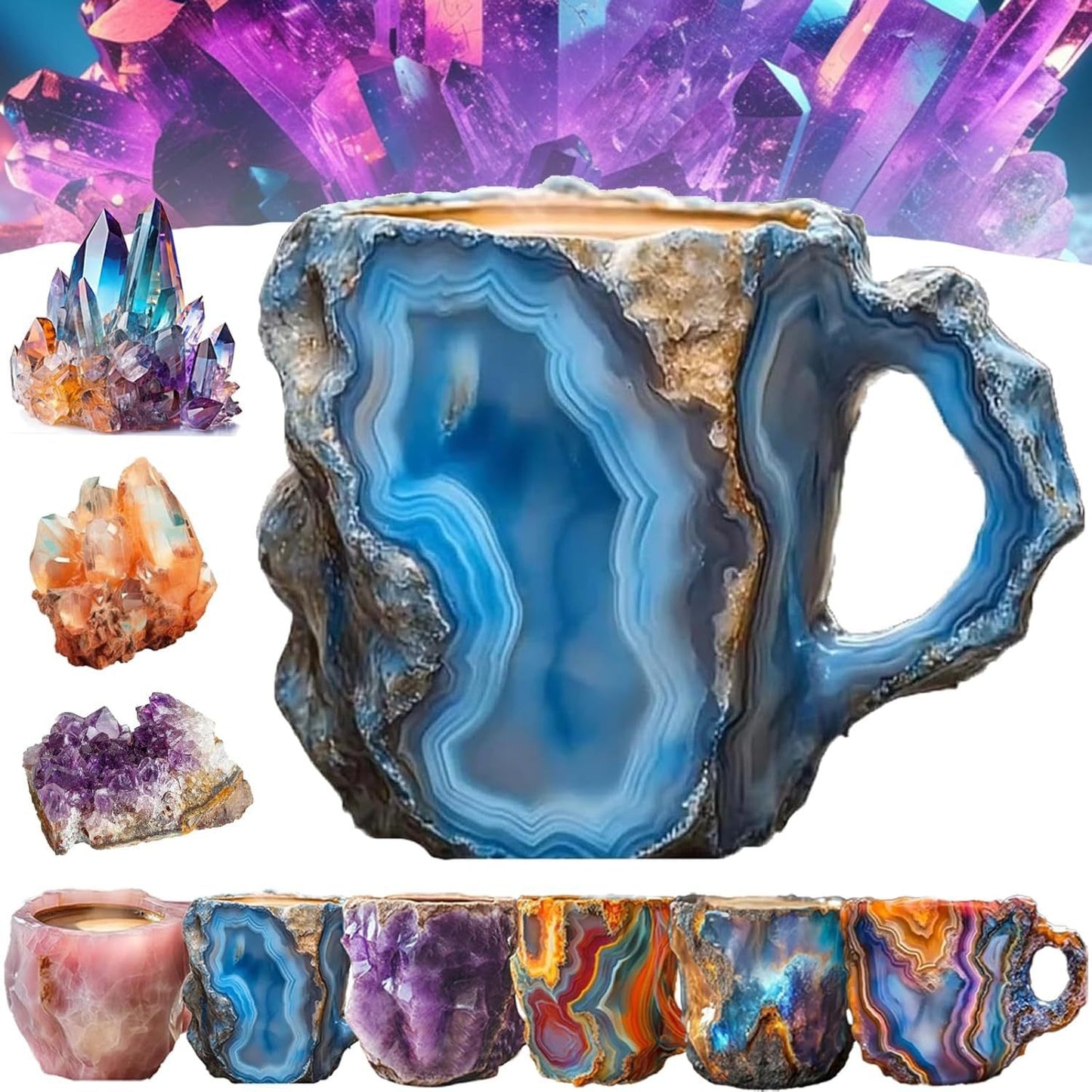 Mineral Crystal Coffee Mugs – A Perfect Blend of Elegance and Functionality