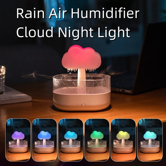 Rain Cloud Humidifier with Colorful Night Light