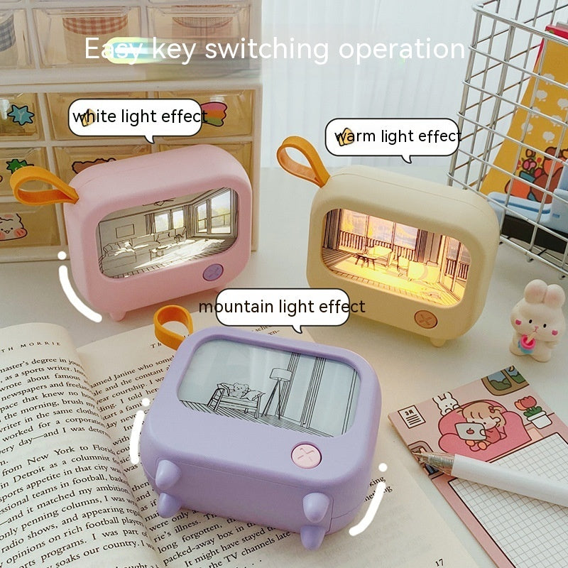 Japanese Style Mini TV Night Lamp – Nostalgic and Creative Flair