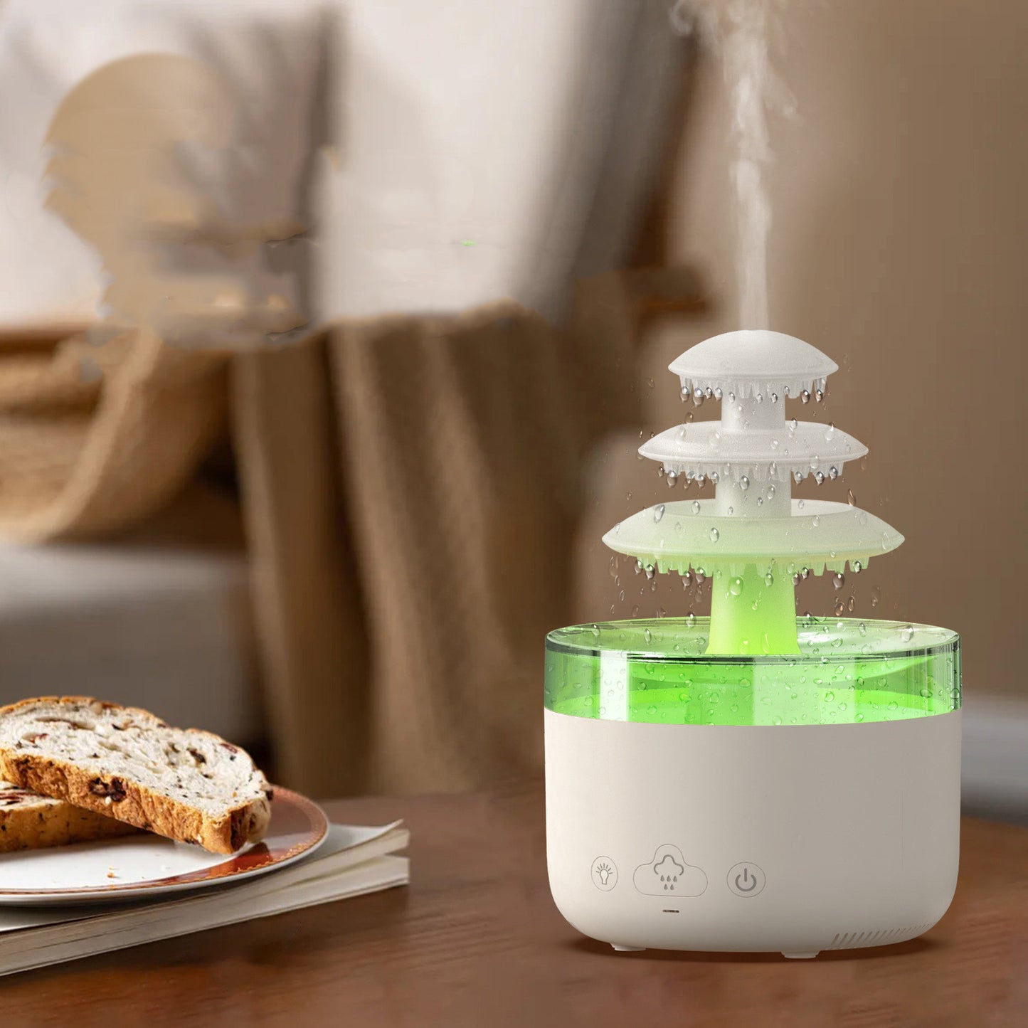 Cloud Rain Air Humidifier Essential Oil Aromatherapy Diffuser With Colorful Light