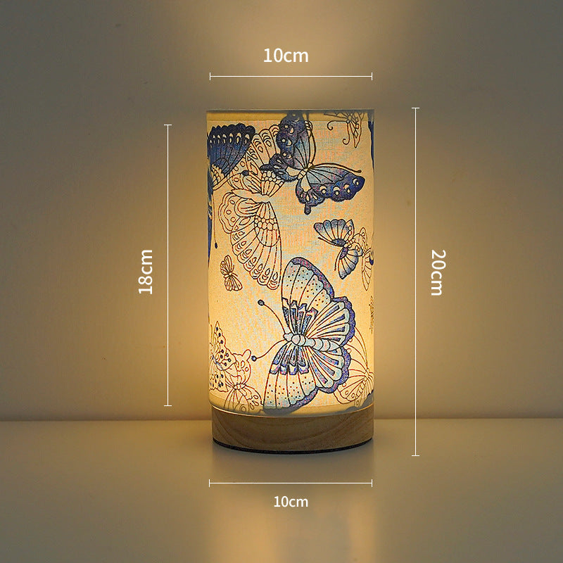 Vintage Japanese Style Fabric Floral Night Light – Modern Simplicity Meets Elegant Design