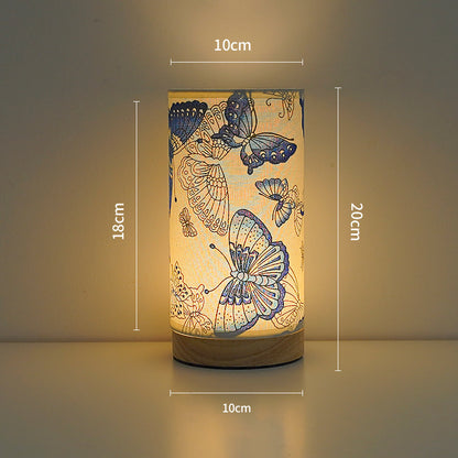 Vintage Japanese Style Fabric Floral Night Light – Modern Simplicity Meets Elegant Design