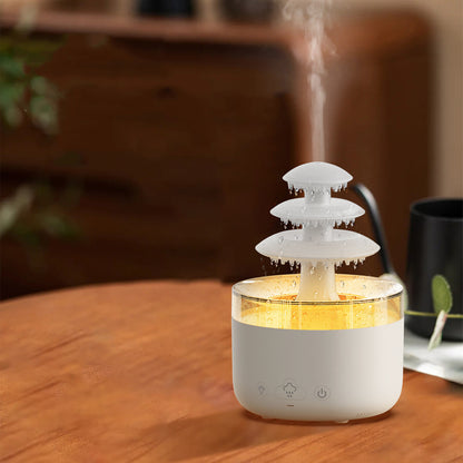 Cloud Rain Air Humidifier Essential Oil Aromatherapy Diffuser With Colorful Light