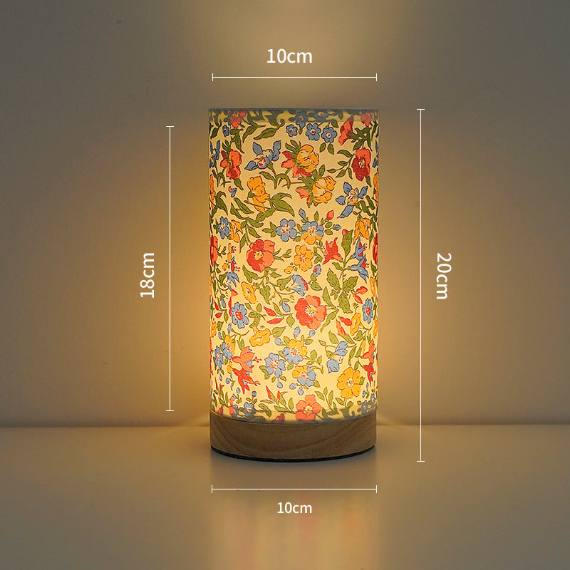 Vintage Japanese Style Fabric Floral Night Light – Modern Simplicity Meets Elegant Design