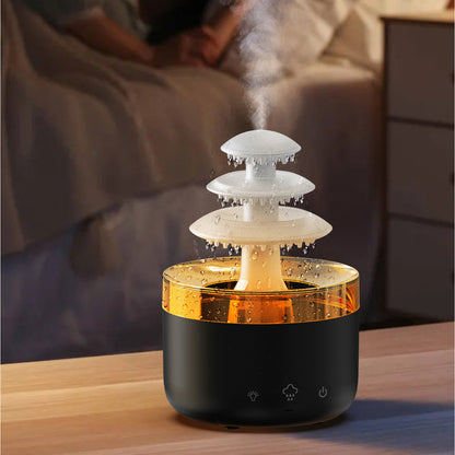 Cloud Rain Air Humidifier Essential Oil Aromatherapy Diffuser With Colorful Light