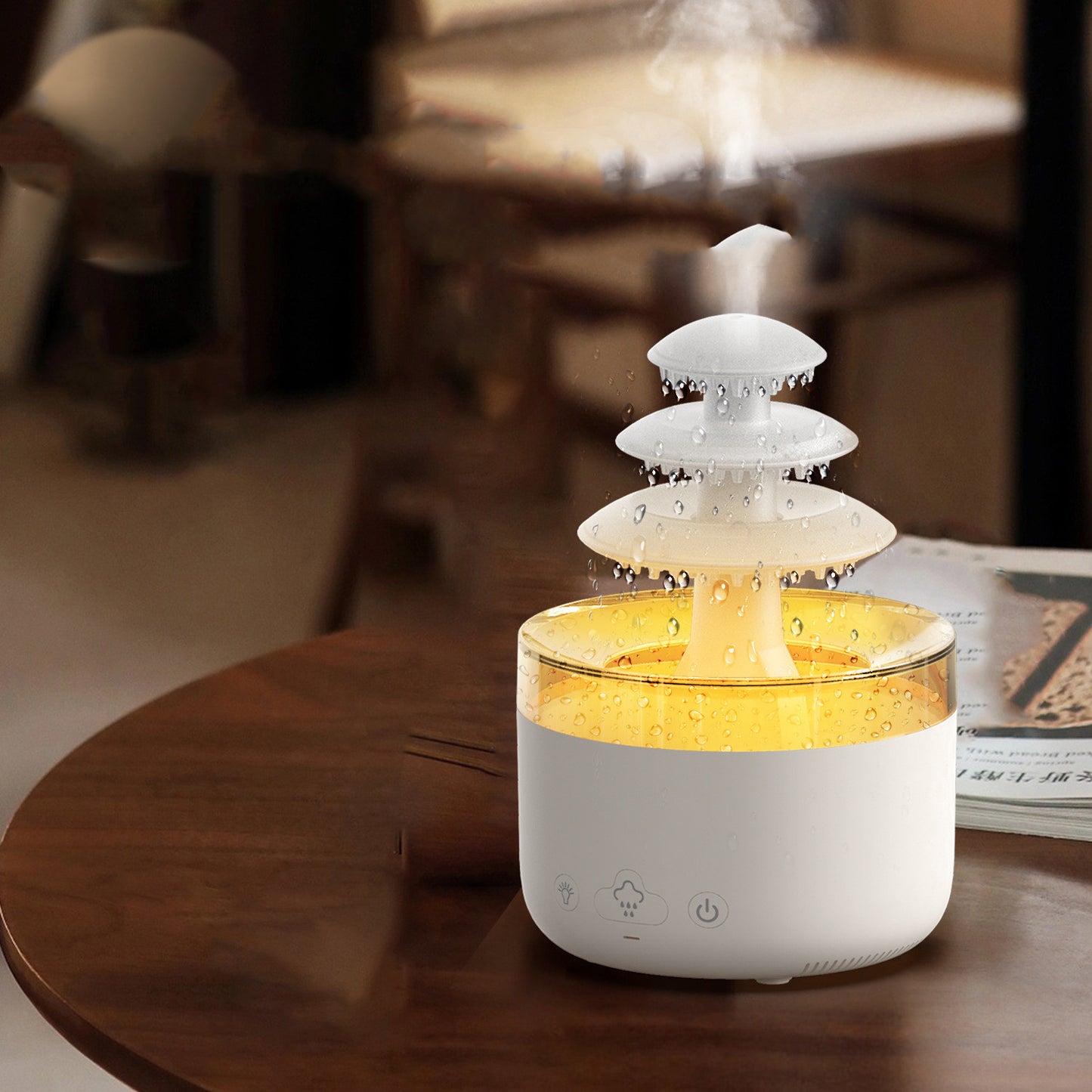 Cloud Rain Air Humidifier Essential Oil Aromatherapy Diffuser With Colorful Light