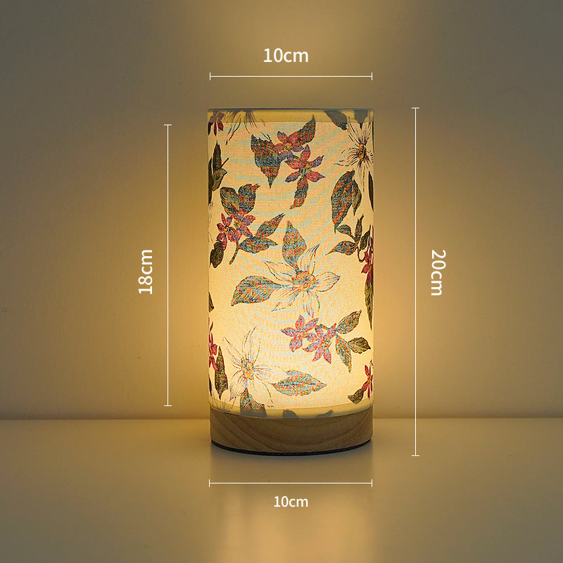 Vintage Japanese Style Fabric Floral Night Light – Modern Simplicity Meets Elegant Design