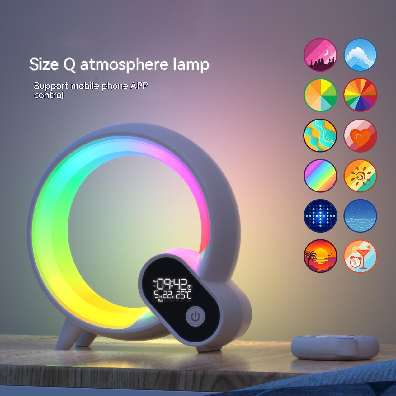 Smart Night Light with 15 Built-in White Noise Tracks & Colorful Atmosphere Lighting - App Control